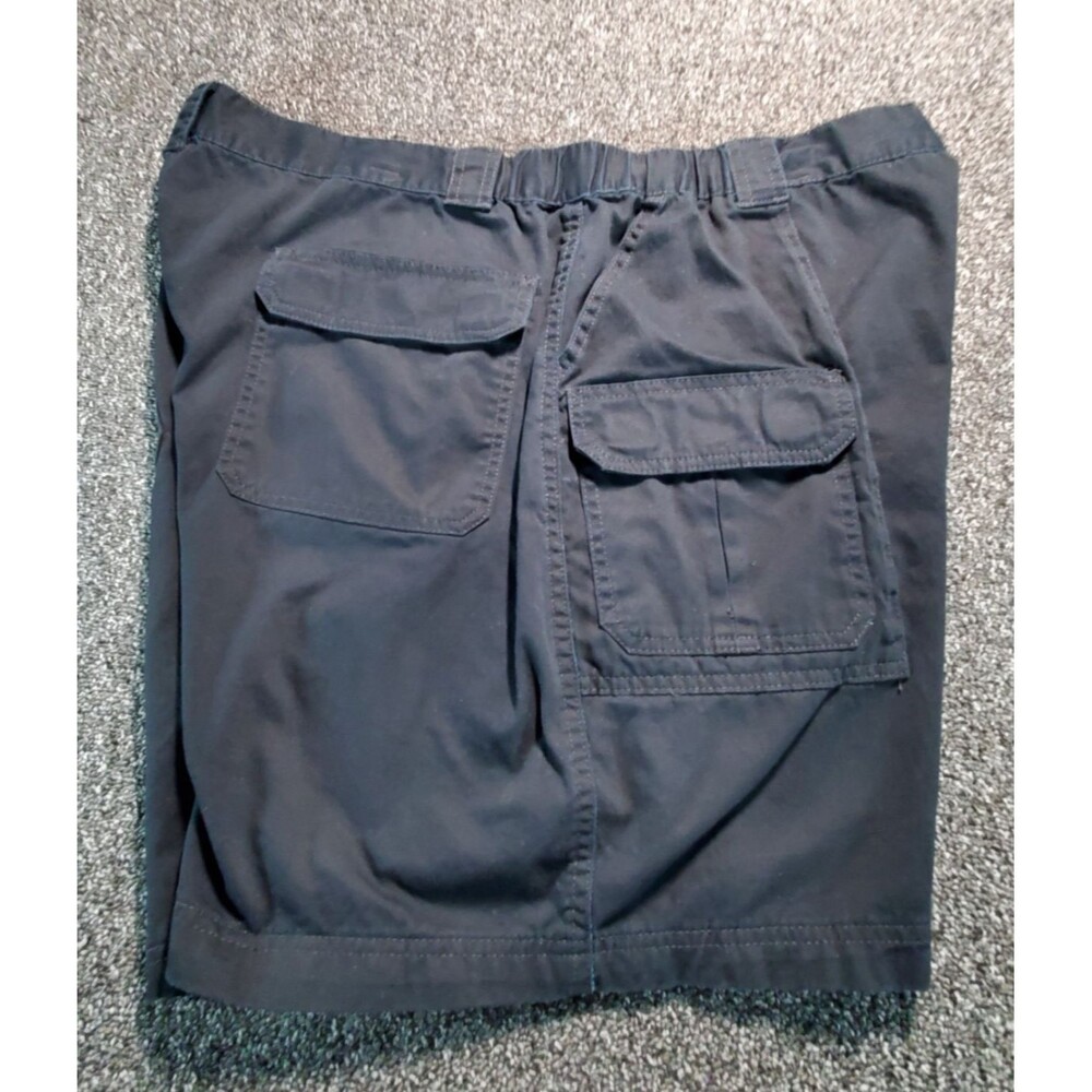 Croft & Barrow Big & Tall Side Elastic Cargo Shorts Men's 44 Black 100% Cotton